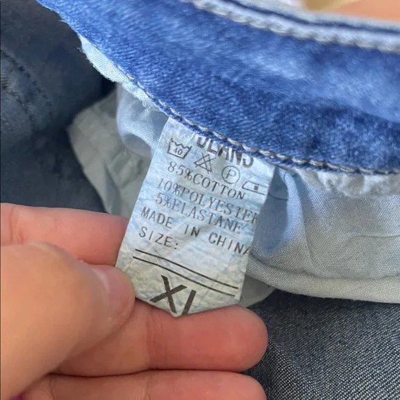 Denim Frayed Hem Women Shorts - Picture 2 of 3